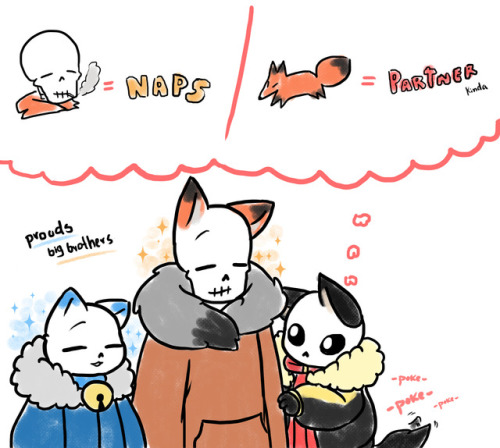 owosa:  more like sleepy big brothersfellWolves by @sanspar / bunny!blue and fox!papy idea by @keksbela Part 3 / 5 