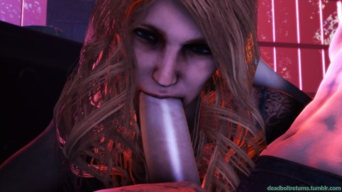 Kate Denson from Dead by DaylightNote: None of the Dead by Daylight models have any nude models done for them, hence why with Kate all I can really do is a blowjob scene unless I do some serious model hacking, and even then she wouldn’t have her tattoos.