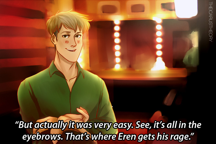 Honestly Eren I don’t even think Jean gets offended by the horse thing anymore.