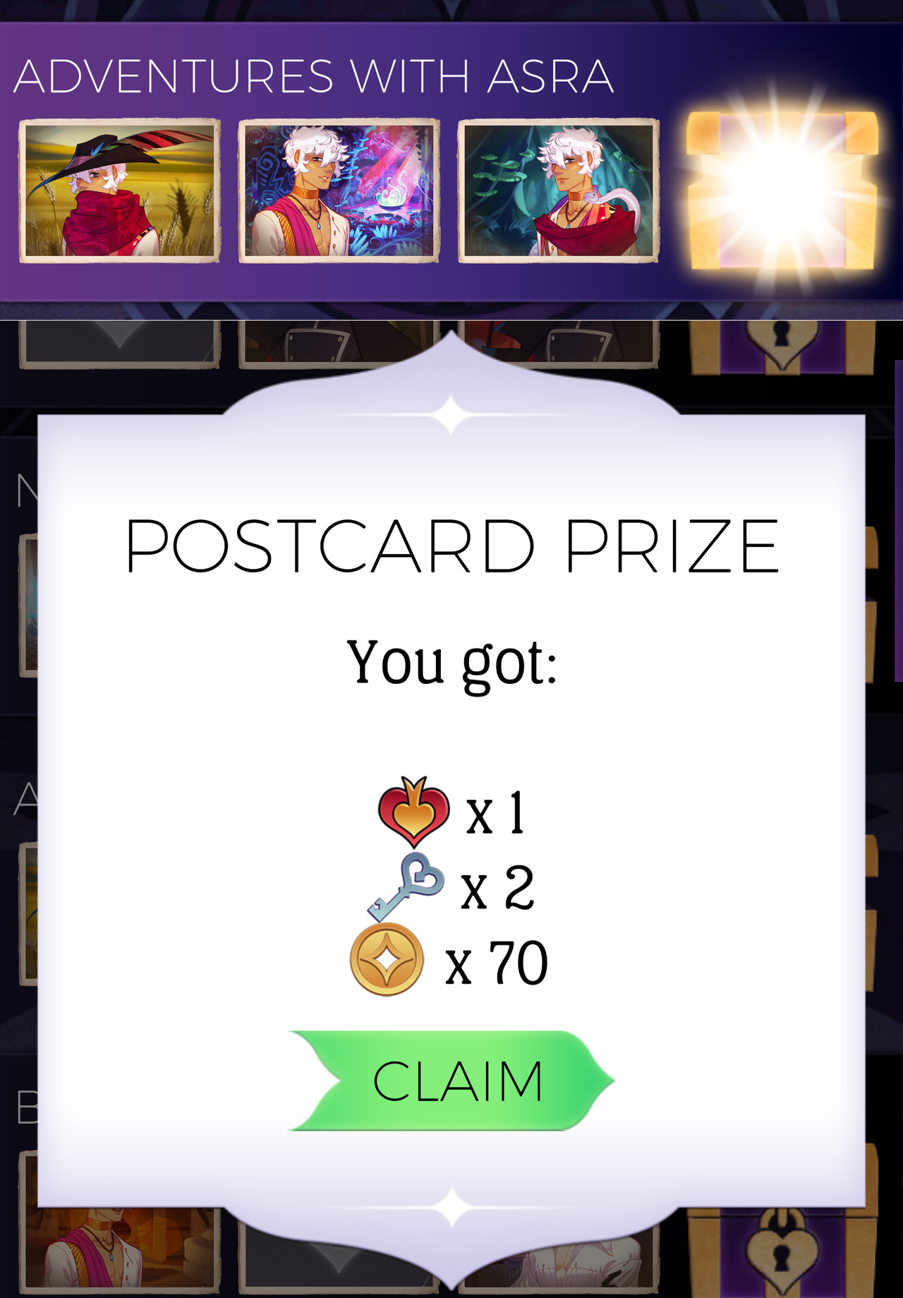 The Arcana Compendium — Adventures with Asra All Postcards & Rewards...