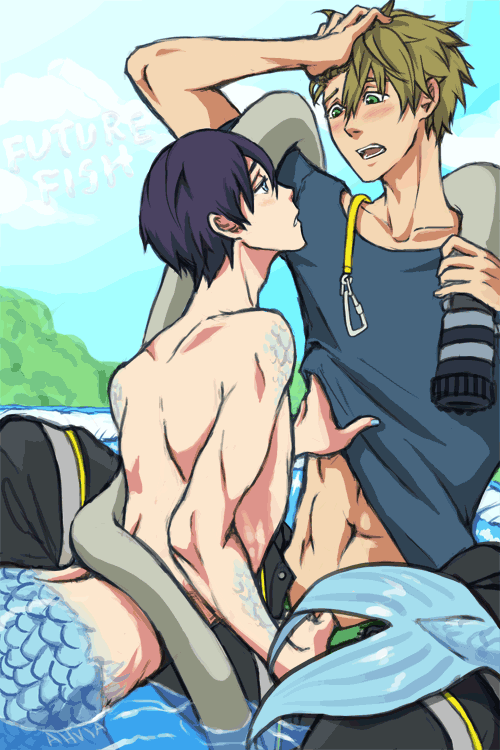 ahvia:  a [makoharu intensifies] sequel to firefighter meets merboy  actually i think this counts as my first harumako \(//∇//)\