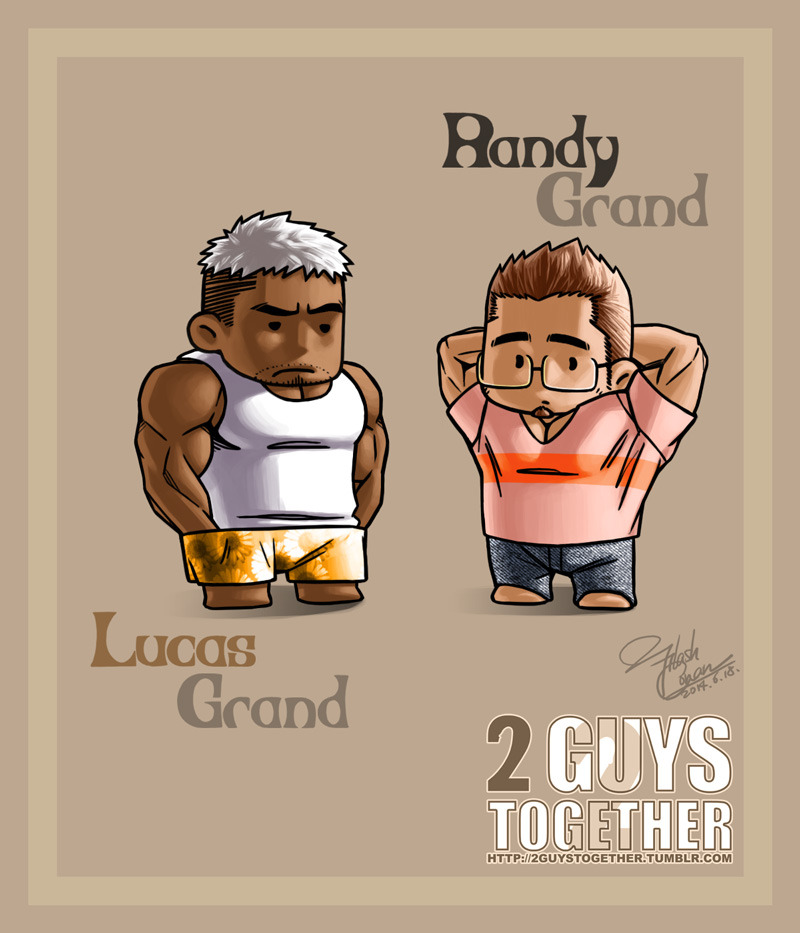 2guystogether:Character Design of “2 Guys Together” Cute ver.  The version is