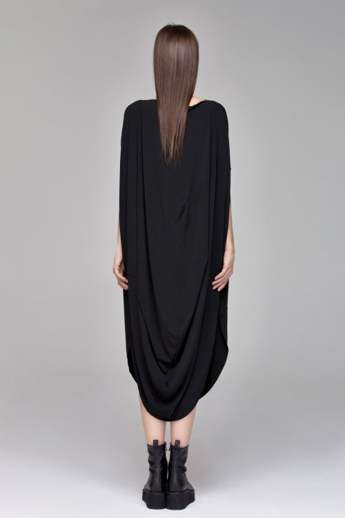 Black Draping Dress