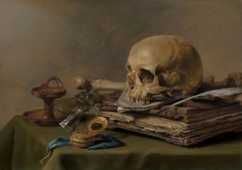 oncanvas:   Vanitas Still Life, Pieter Claesz, 1630 Oil on panel39.5 x 56 cm (15.55 x 22.05 in.)Maur