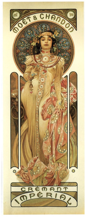 universeobserver:  nevver:  Alphonse Mucha  i stayed at this hotel and there was art just like this hung in all the hallways 