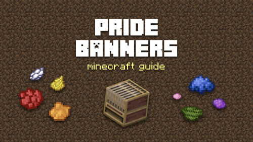 endermine:A guide to making horizontally striped pride flag banners using the Loom added in 1.14! Yo