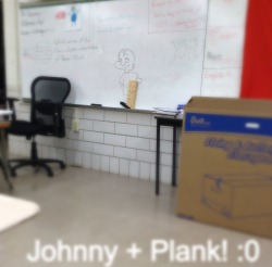 fuckyeahplank:  s3cr3tlyd3pr3ss3d:  I walked into English today and my teacher had a plank of wood and drew on it to look like Plank from Ed, Edd N Eddy. Needless to say he had to draw Johnny as well(:  Awwww  That&rsquo;s one awesome teacher.