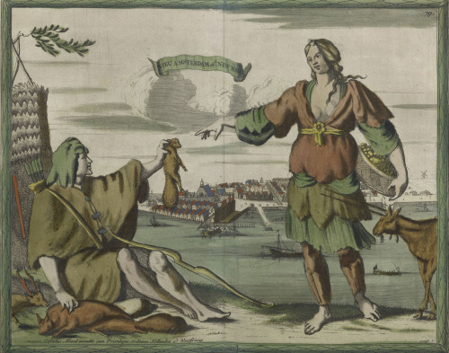 Nieu Amsterdam at New York = New Amsterdam and New York1710Hand-colored engravingEngraved by Aldert 