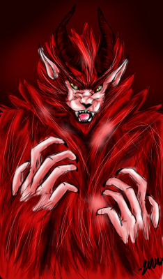 Annnnd finished Bloody Beast form Esul! So much menace in such a floofy body