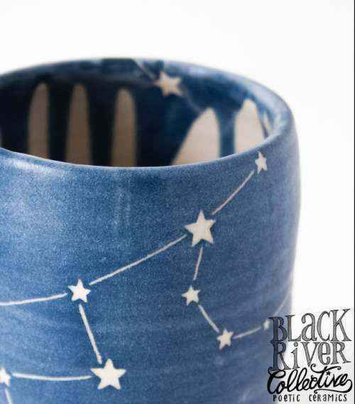 Andromeda, Norma, Circinus, Lacerta, Ursa Major, Corvinus, Lyra.New hand-painted constellation-cup o