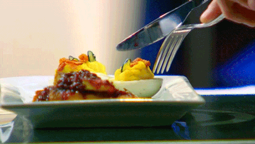 Maple, bacon deviled eggs FTW!