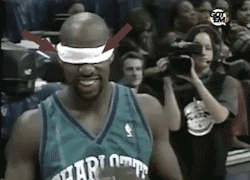 gotemcoach:  THE WORST DUNK OF ALL-TIME The Worst Dunk in the History of the NBA’s All-Star Dunk Contest is, beyond a shadow of a doubt, Baron Davis’ Blindfolded Sham.  A breakdown: Figure 1:  Baron’s headband/”blindfold” clearly has two