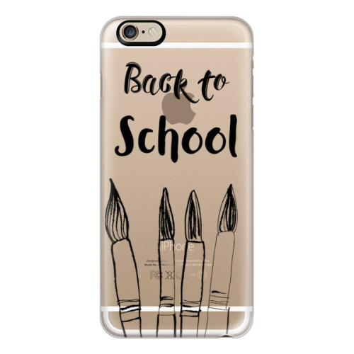 iPhone 6 Plus/6/5/5s/5c Case - BACK TO SCHOOL in black - Crystal Clear Phone Case ❤ liked on Polyvor