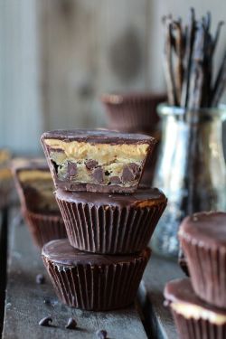 confectionerybliss: Giant Chocolate Chip Cookie + Cookie Dough Peanut Butter Cups | Half Baked Harvest   O_O chocolatey awesome. yes