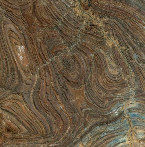 Folded and warpedThese sedimentary rocks in the southern Australian outback date from the latest Pre