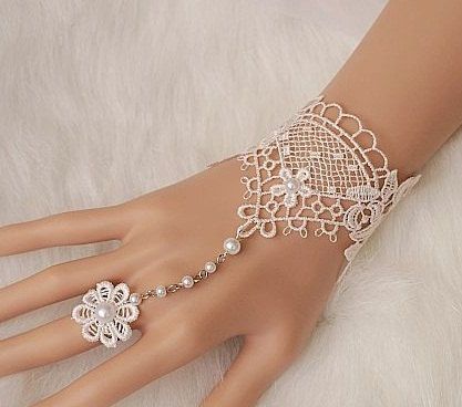 oliviajell:  Bridal gloves, wedding gloves lace bridal gloves, bridal cuff, Lace