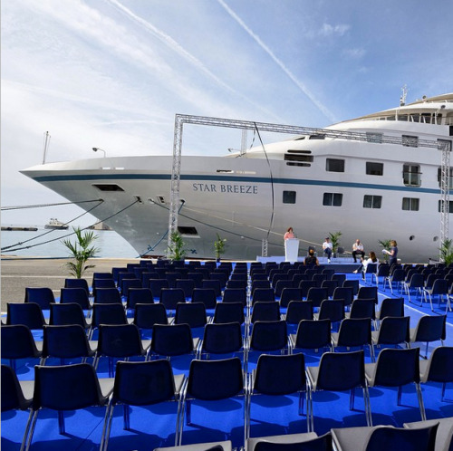 Windstar Cruises: Star Breeze battezzata in Francia