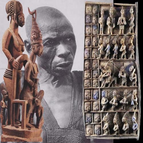 artafrica:Olowe of Ise (a wood sculptor and master innovator in the African style