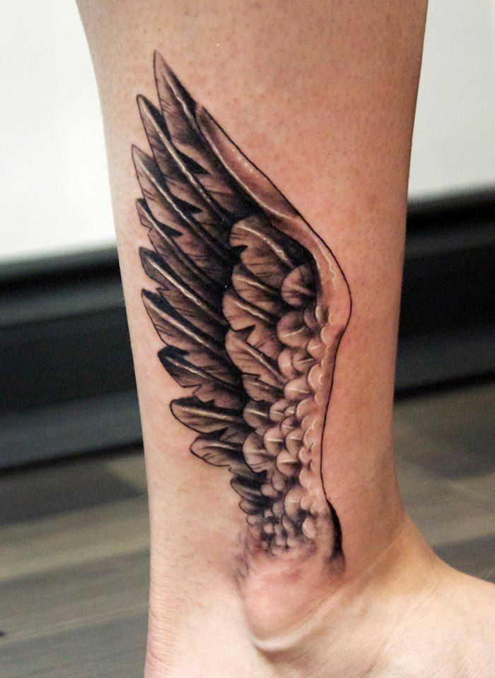 Black angel wings tattoo designs