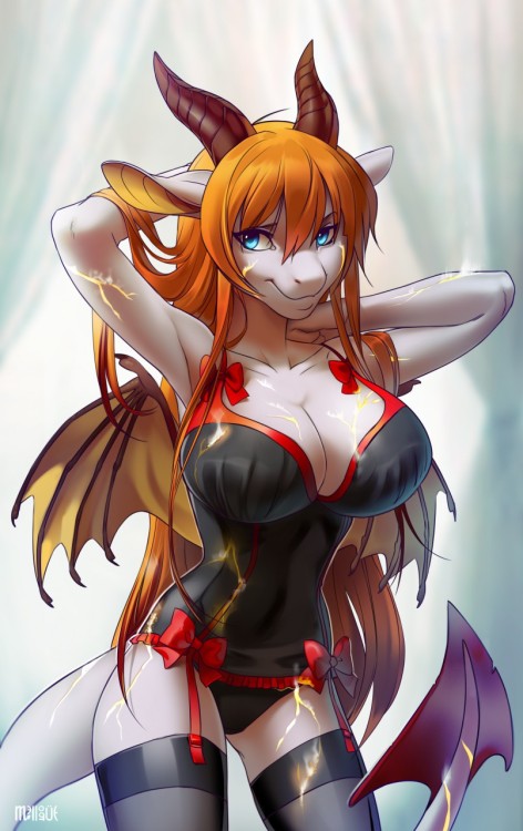 dragondeviant:  Lingerie for  the-psycho-wolf  (source)