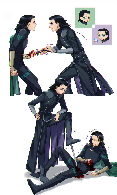 murdermuffinloki: murdermuffinloki:murdermuffinloki:Thanos'Children!Loki &amp; Loki.Twitter | Suppor