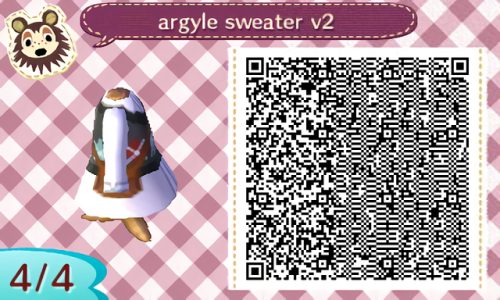 Just a cute argyle sweater, enjoy!