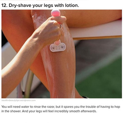 prettydirtylittlething:  teendotcom:  11 Shaving Hacks, Tips &amp; Tricks That’ll