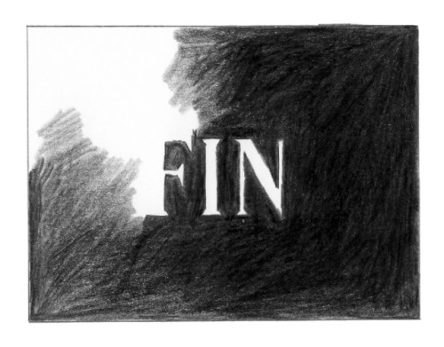 “Et Voilà…” Douze dessins de “FIN” inachevés. Peut-être le début d’une nouvelle histoire. From “And 