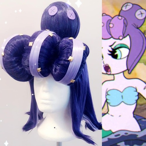 CALA MARIA - CUPHEAD commission Base wigs: Maia in royal purple and wefts in violet purple all from 