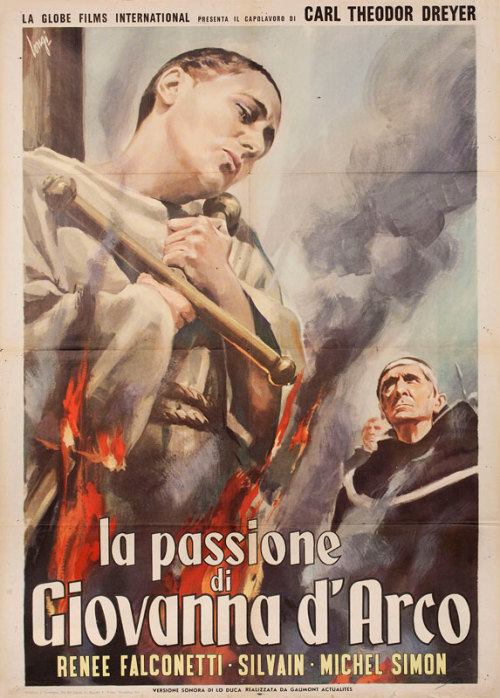 movieposteroftheday:1959 Italian re-release poster for THE PASSION OF JOAN OF ARC (Carl Th. Dreyer, 