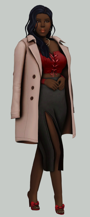Hair  Necklace  Earrings  Top  Skirt  Coat  ShoesThank you @clumsyalienn @crypticsim @lamatisse @max