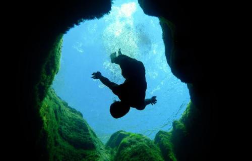 ninepulse:  Jacob’s WellJacob’s Well is one of the most significant natural geologic treasures in the Texas Hill Country. It is one of the longest underwater caves in Texas and an artesian spring. Jacob’s Well surges up thousands of gallons of water