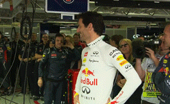 Mark Arriving In The Garage For His Last F1 GP