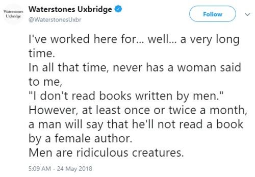 phalloid-destroyer: anti-capitalistlesbianwitch: Tweet by Waterstones Uxbridge (bookstore): I’