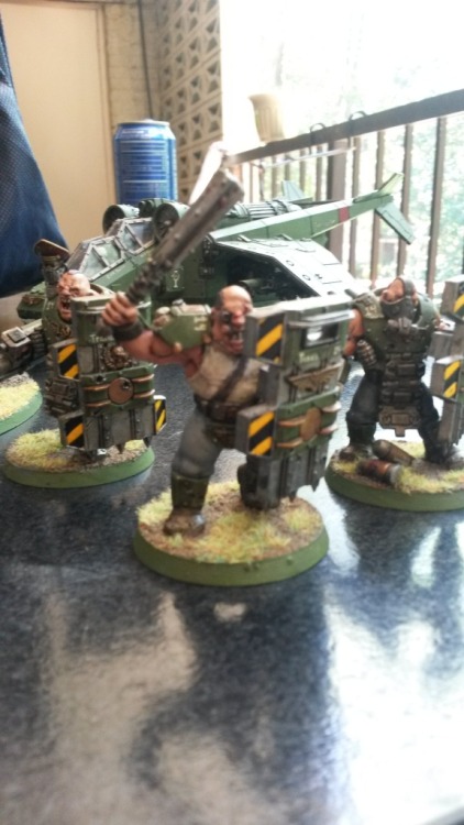 So bullgryns and ratlings. These guys are member of the 14th Tracian Irregular Infantry Regiment. Th