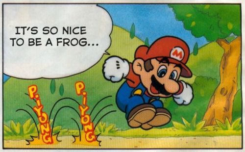 masterhocuspocus:suppermariobroth:Mario, you’re not even wearing the Frog Suit. You’re a