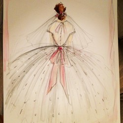 csiriano:  Sketch of the day: Tulle wedding