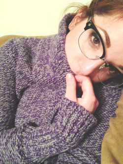fuckyeaheda:  Tonight I plan on watching so much netflix that I actually disintegrate into my couch. Bye. (also, I am a grandma look at my sweater)  Pretty damned cute for a grandma!
