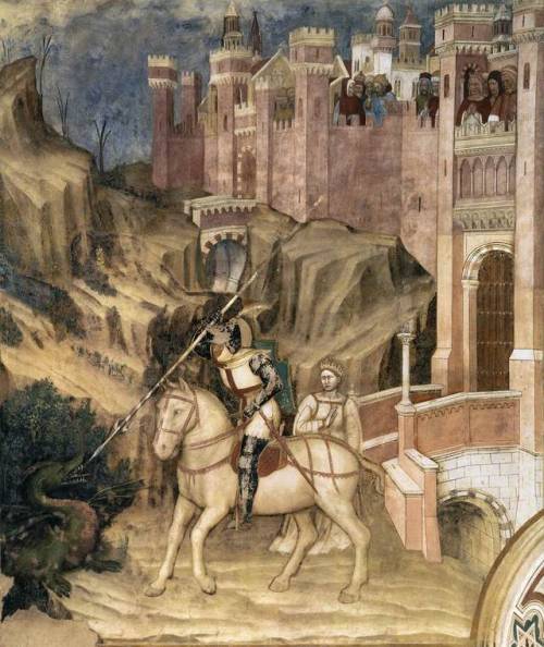 renaissance-art:   Altichiero c. 1378-1384  Saint George Slays the Dragon