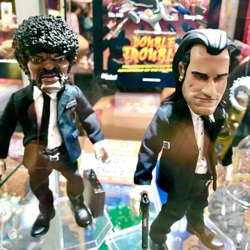 Custom Pulp Fiction figures from @bigshottoyworks on display at DesignerCon 2019. #dcon2019 #dcon #d