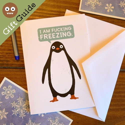 #GiftGuide: Holiday Cards from my Artist Shop! Lots of designs available, both naugthy and nice. 5″ 