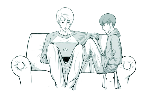  He and He (KriSuho) by LittleSuhoLittleSix   kris: can you please…behave?suho: