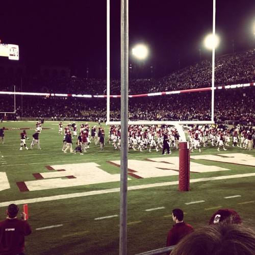 Halftime, 17-0 (at Stanford Stadium)