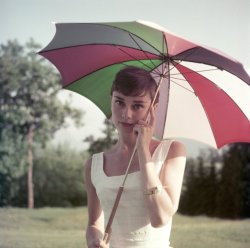 dylanbsas:  Audrey Hepburn, 1955. Photograph