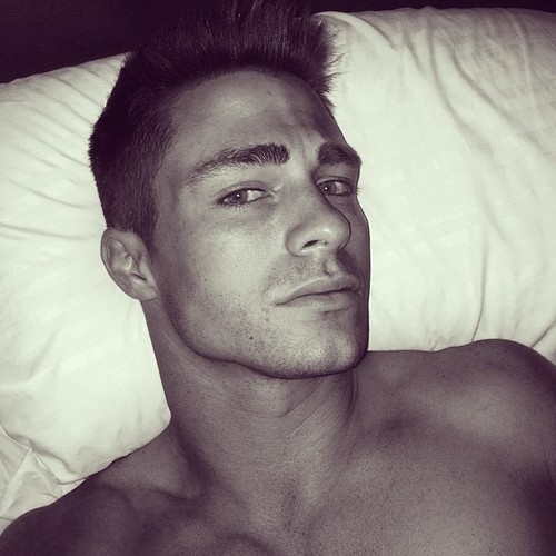 thegoodsadist:  Colton Haynes, where he belongs —  on a bed. 