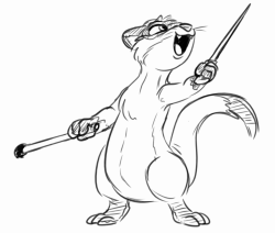 stream request: ferret with cane sword