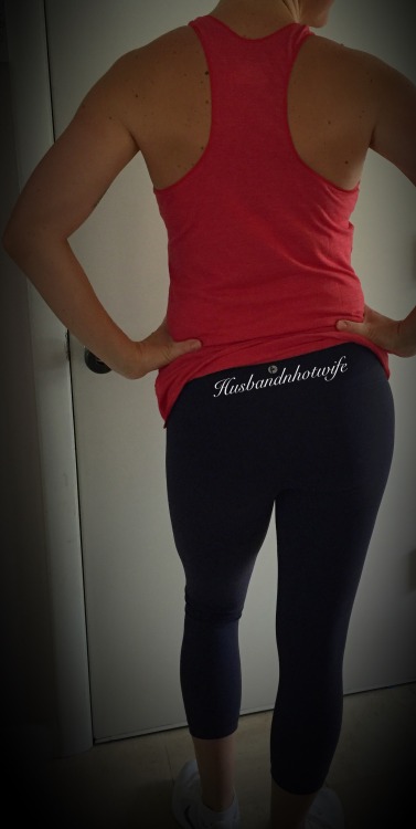 husbandnhotwife:  How about a few pics with clothes on before heading to the gym