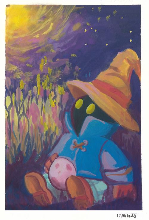 Some quick qouache paints. Quina &amp; Vivi, my two favourites. Catching frogs was one of my fav