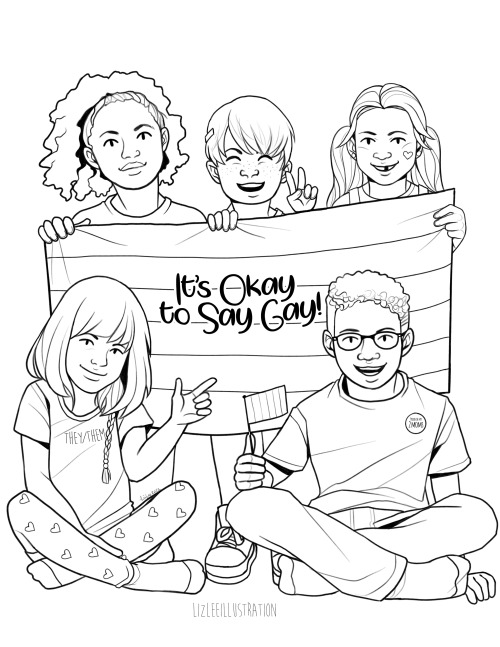 I’m participating in @gish again, and am delighted to have been able to work on a colouring book pag