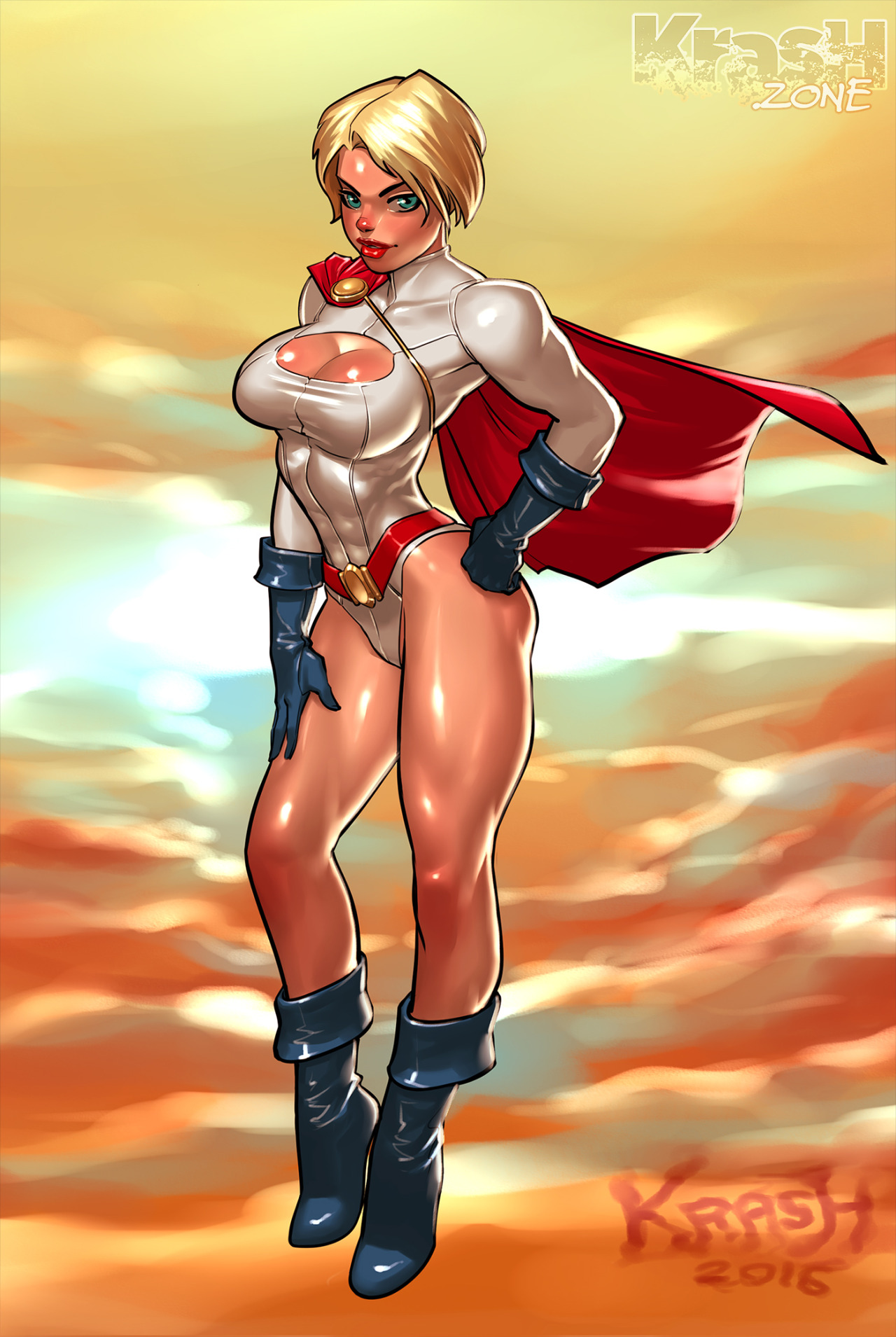 krash-zone:    Power Girl was one of our first before/after pieces we’ve been doing